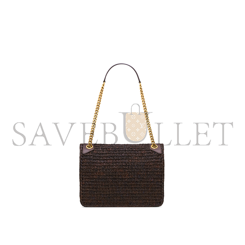 YSL NIKI MEDIUM RAFFIA BAG 838875GAAFO1861 (28*20*8.5cm)